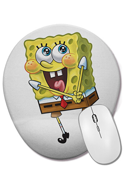 BASKI DÜNYASI Ovalna podloga za miša SpongeBob SquarePants sa podrškom za zglob