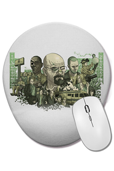 BASKI DÜNYASI Mouse Pad oval Breaking Bad Alexander Iaccarino cu suport pentr...