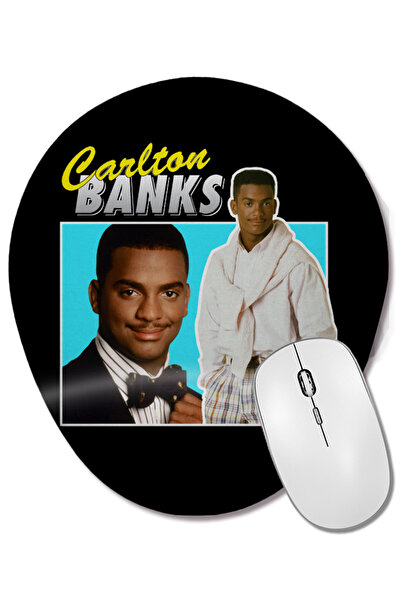 BASKI DÜNYASI Mouse Pad oval cu suport pentru încheietura mâinii Carlton Bank...