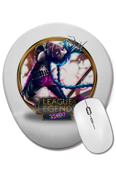 BASKI DÜNYASI Mouse Pad oval JIREN DBS cu suport pentru încheietura mâinii