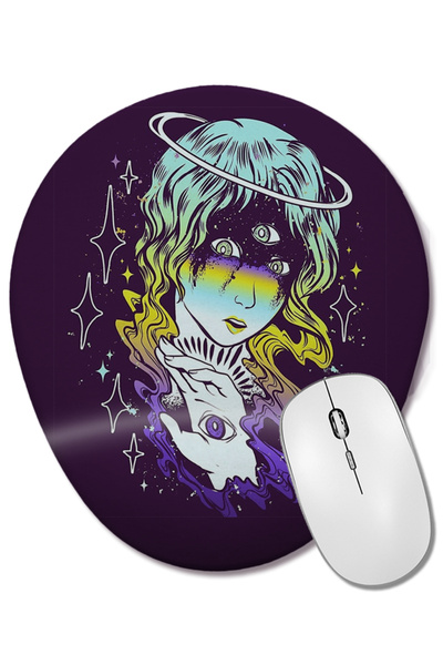 BASKI DÜNYASI Τρίτο Μάτι Οβάλ Ποντίκι με Στήριγμα Καρπού