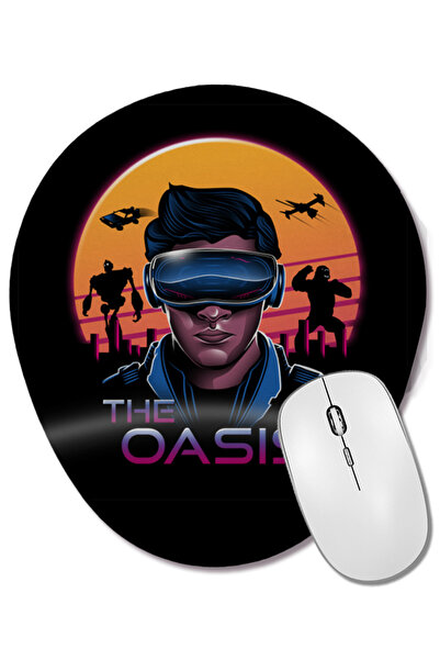 BASKI DÜNYASI Mouse Pad oval Oasis cu suport pentru încheietura mâinii