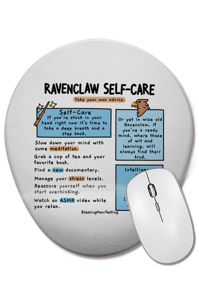 BASKI DÜNYASI Ravenclaw Harry Potter Bilek Destekli Oval Mouse Pad