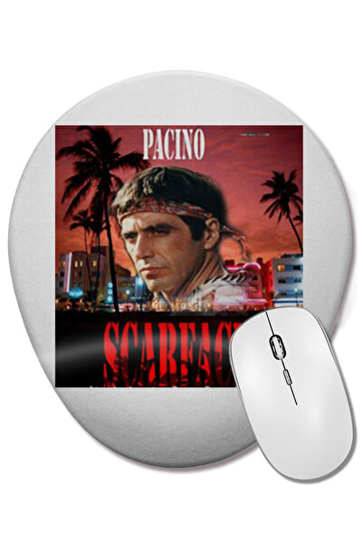 BASKI DÜNYASI Mouse Pad oval Scarface Al Pacino cu suport pentru încheietura ...