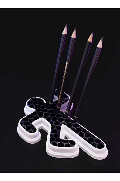 3D Brothers Chalk Outline Pencil Holder - Sleek and Functional esk Organizer