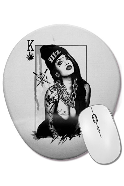 BASKI DÜNYASI Mouse Pad oval Rei Girl cu suport pentru încheietura mâinii