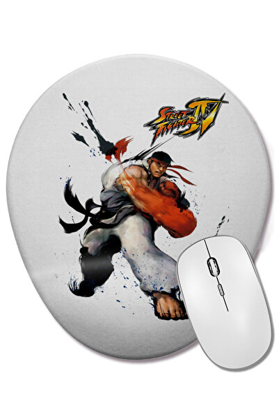 BASKI DÜNYASI Mouse Pad oval Ryu Street Fighter cu suport pentru încheietura ...