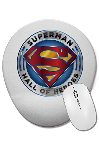 BASKI DÜNYASI Superman Super Man Mouse Pad oval cu suport pentru încheietura ...