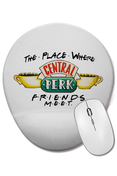 BASKI DÜNYASI Mouse Pad oval Friends Central Perk cu suport pentru încheietur...