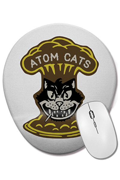 BASKI DÜNYASI Fallout Atom Cats pisică Mouse Pad oval cu suport pentru închei...