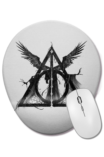 BASKI DÜNYASI Овална подложка за мишка с опора за китката „Хари Потър и Даров...