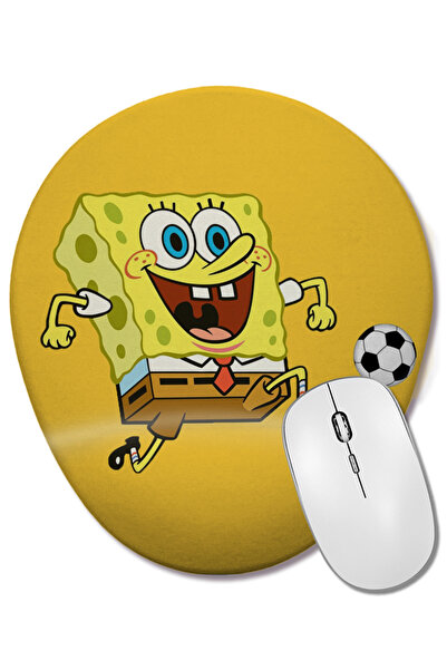 BASKI DÜNYASI Σφουγγαρόμπομπ Σφουγγαρόμπο 012 Οβάλ ποντίκι με υποστήριξη καρπού