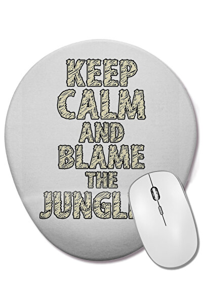BASKI DÜNYASI Keep Calm And Blame The Jungler Mouse Pad oval cu suport pentru...
