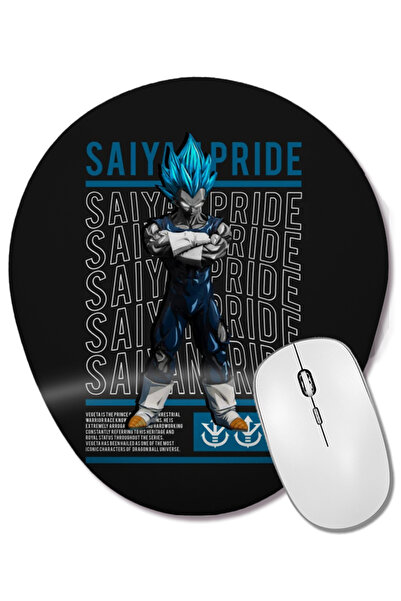 BASKI DÜNYASI Vegeta Prince Saiyan Pride Mouse Pad oval cu suport pentru încheietura mâinii
