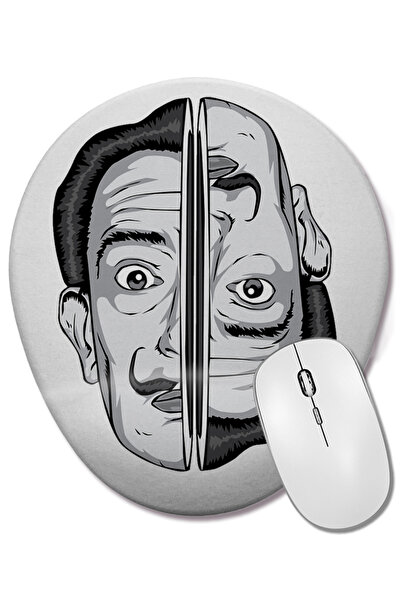 BASKI DÜNYASI Mouse Pad oval Dali 01 cu suport pentru încheietura mâinii