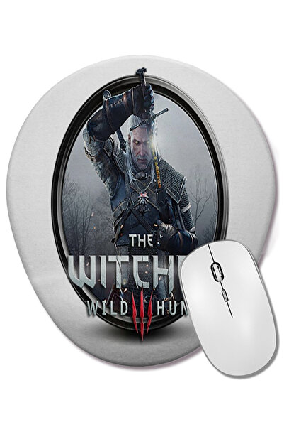 BASKI DÜNYASI Mouse Pad oval Geralt The Witcher cu suport pentru încheietura ...