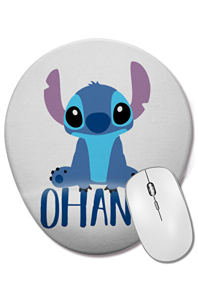 BASKI DÜNYASI Οβάλ ποντίκι ποντικοπολιτείας Lilo And Stitch με στήριγμα καρπο...