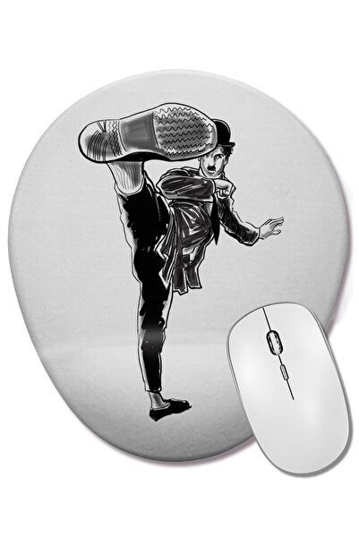 BASKI DÜNYASI Mouse Pad oval Chaplin Lee cu suport pentru încheietura mâinii