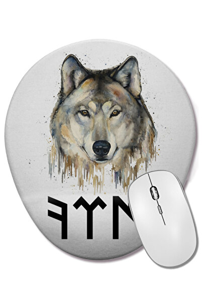 BASKI DÜNYASI Mouse Pad oval Göktürk cu suport pentru încheietura mâinii, tur...