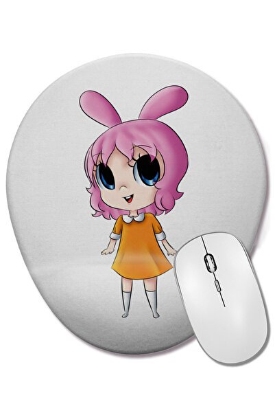 BASKI DÜNYASI Mouse Pad oval Gumball cu suport pentru încheietura mâinii
