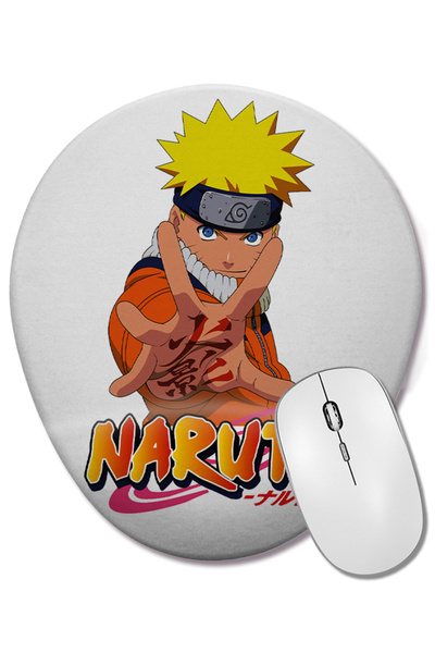 BASKI DÜNYASI Mouse Pad oval Naruto 01 cu suport pentru încheietura mâinii