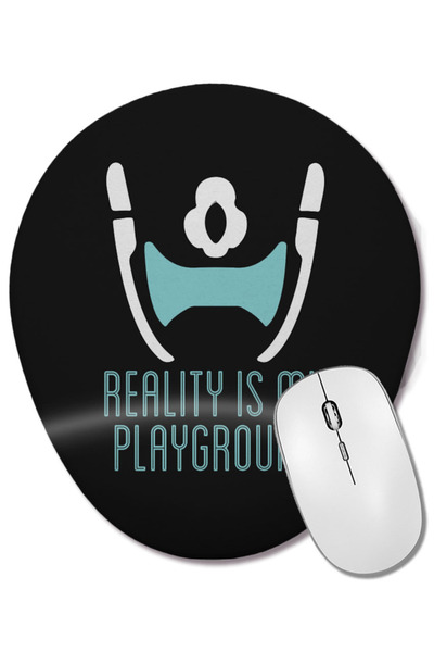 BASKI DÜNYASI Symmetra Reality Is My Playground Logo Overwatch Οβάλ ποντίκι μ...