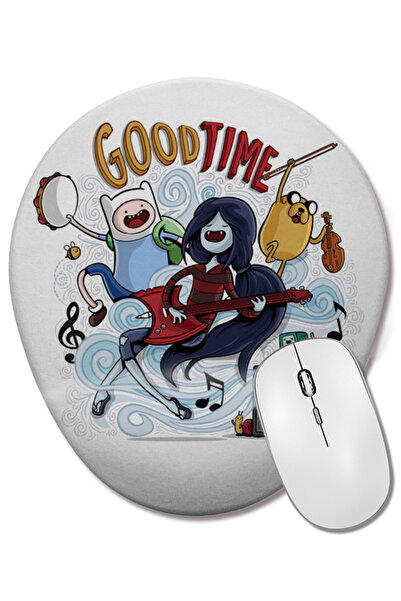 BASKI DÜNYASI Mouse Pad oval Good Time cu suport pentru încheietura mâinii