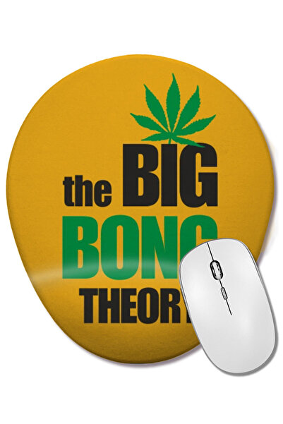BASKI DÜNYASI Marijuana Fun The Big Bong Theory Mouse Pad oval cu suport pent...