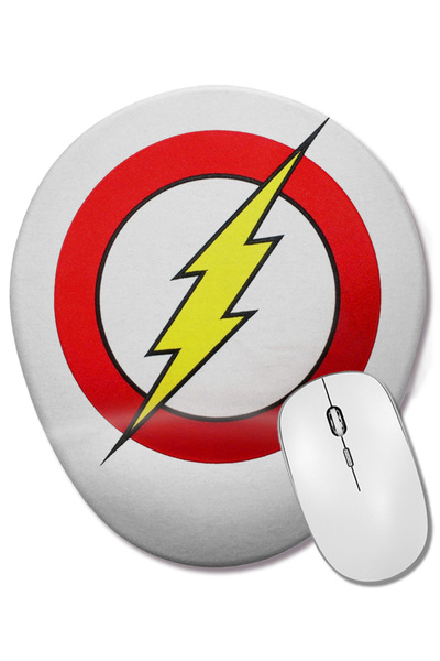 BASKI DÜNYASI Mouse Pad oval cu suport pentru încheietura mâinii Flash