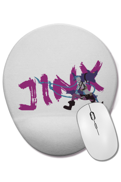 BASKI DÜNYASI Mouse Pad oval Jinx cu suport pentru încheietura mâinii