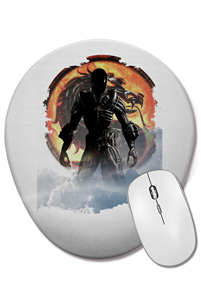BASKI DÜNYASI Mouse Pad oval pentru jocuri Alien Mortal Kombat Gamer cu supor...