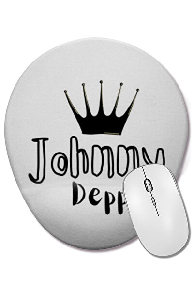 BASKI DÜNYASI Mouse Pad oval Johnny Depp cu suport pentru încheietura mâinii