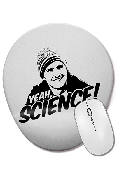 BASKI DÜNYASI Breaking Bad, da, știință! Mouse Pad oval cu suport pentru înch...