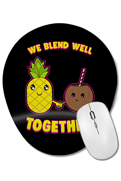 BASKI DÜNYASI Mouse Pad oval cu suport pentru încheietura mâinii, cu design a...