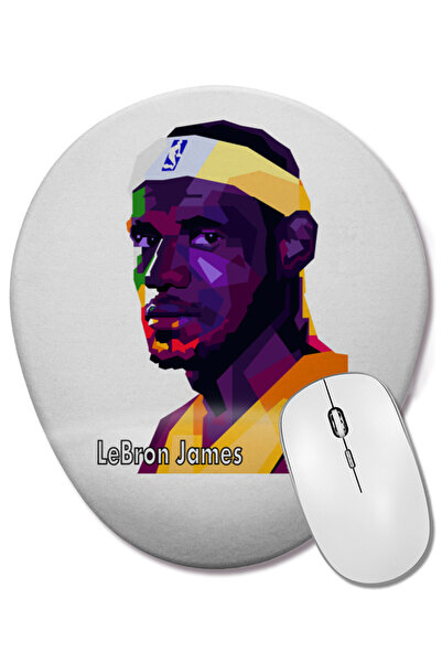 BASKI DÜNYASI Ο Λεμπρόν Τζέιμς 003 οβάλ ποντίκι με υποστήριξη καρπού