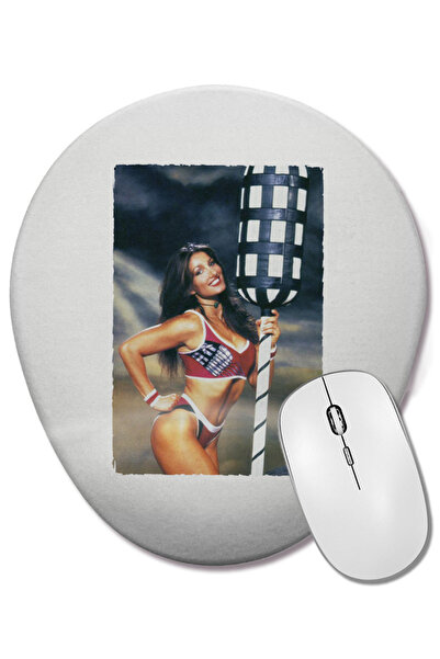 BASKI DÜNYASI Mouse Pad oval retro cu gladiatori cu bățuri de box și suport p...