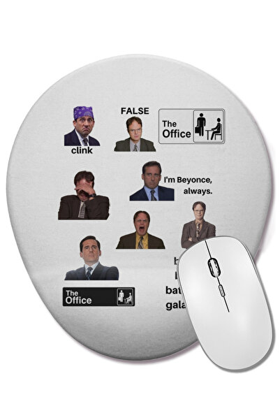 BASKI DÜNYASI Οβάλ ποντικοπίεστρος με υποστήριξη καρπού The Office Show