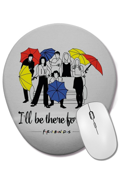 BASKI DÜNYASI Voi fi acolo pentru tine, prieteni, mouse pad oval cu suport pe...