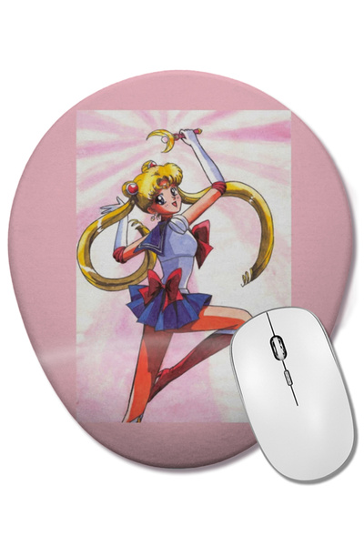 BASKI DÜNYASI Mouse Pad oval clasic Sailor Moon din anii 90 cu suport pentru ...
