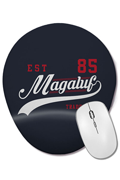 BASKI DÜNYASI Magaluf Est 85 Mouse Pad oval sportiv cu suport pentru încheiet...