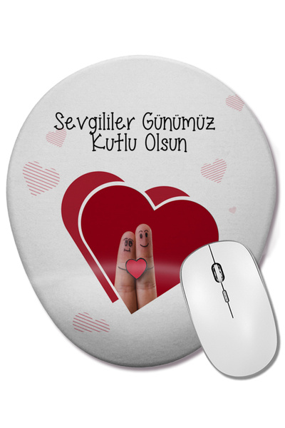 BASKI DÜNYASI Δώρο για την Ημέρα του Αγίου Βαλεντίνου 070 Οβάλ ποντίκι με υπο...