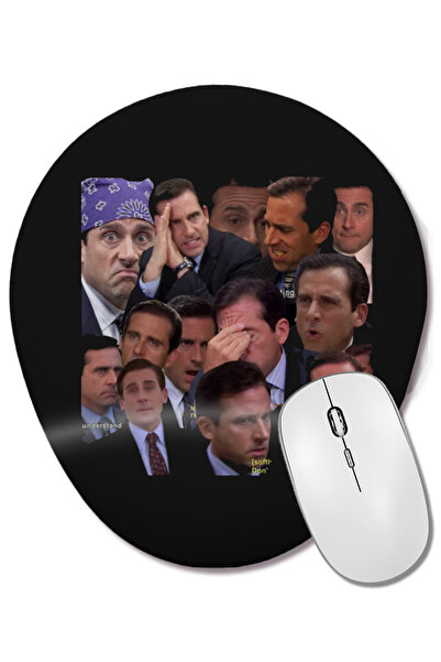 BASKI DÜNYASI Crying Michael Scott 01 Οβάλ ποντίκι με υποστήριξη καρπού