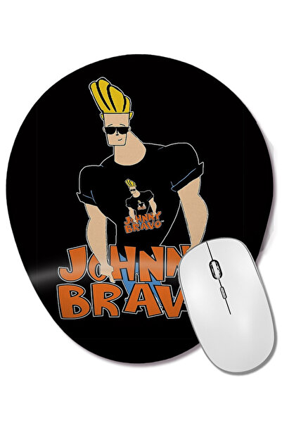 BASKI DÜNYASI Mouse Pad oval Johnny Bravo 03 cu suport pentru încheietura mâinii