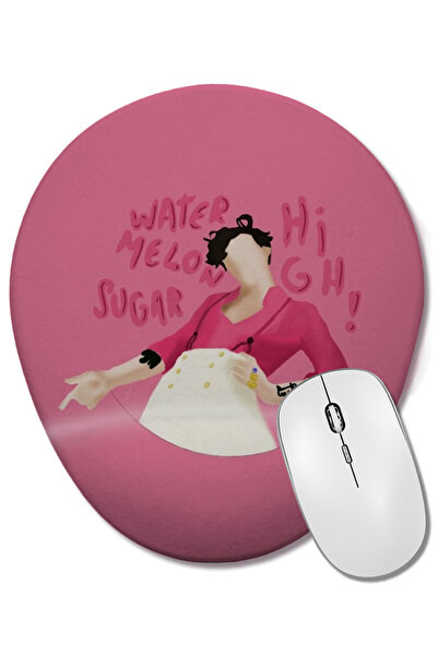 BASKI DÜNYASI Fine Line Harry Styles 05 Mouse Pad oval cu suport pentru încheietura mâinii