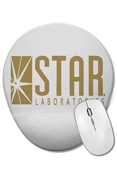 BASKI DÜNYASI Mouse Pad oval The Flash Star Lab cu suport pentru încheietura ...