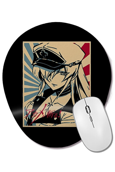 BASKI DÜNYASI Mouse Pad oval Akame Ga Kill Esdeath 02 cu suport pentru închei...