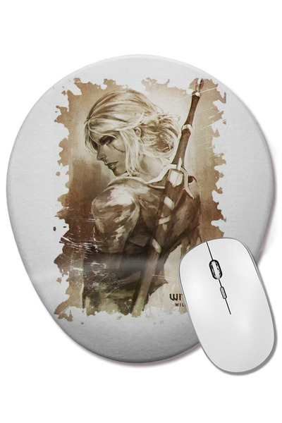 BASKI DÜNYASI Ciri The Witcher 03 Mouse Pad oval cu suport pentru încheietura...