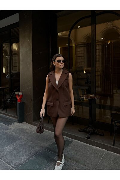 VOLT CLOTHİNG Women's Flap Lined Blazer Vest