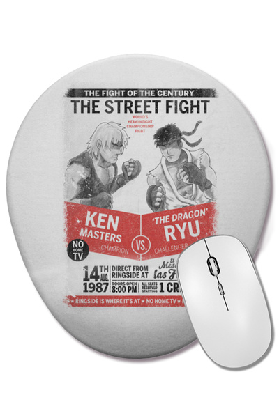 BASKI DÜNYASI Street Fighter The Street Fight Mouse Pad oval cu suport pentru...