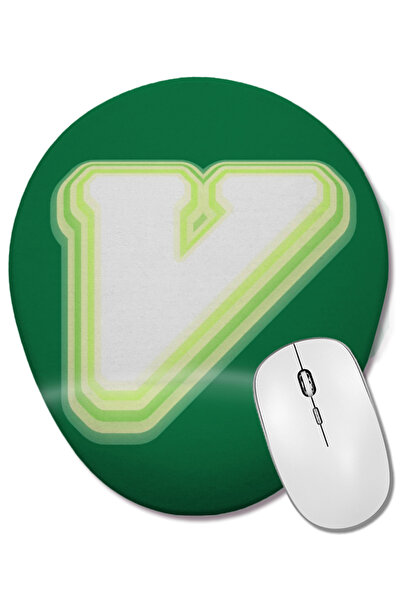 BASKI DÜNYASI Οβάλ ποντίκι με ρετρό στυλ με υποστήριξη καρπού